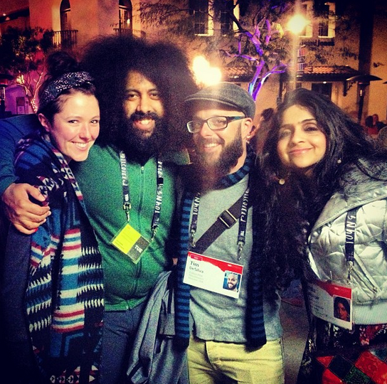 Comedian and TED speaker Reggie Watts performed at the closing party, which resulted in this epic TEDActive family photo.