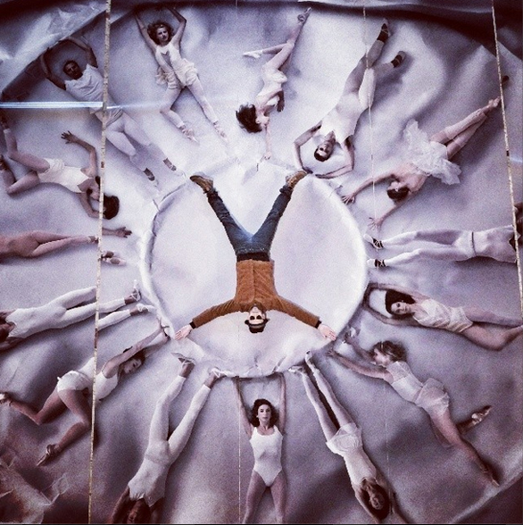 JR in the eye of the storm. Photo: JR via Instagram