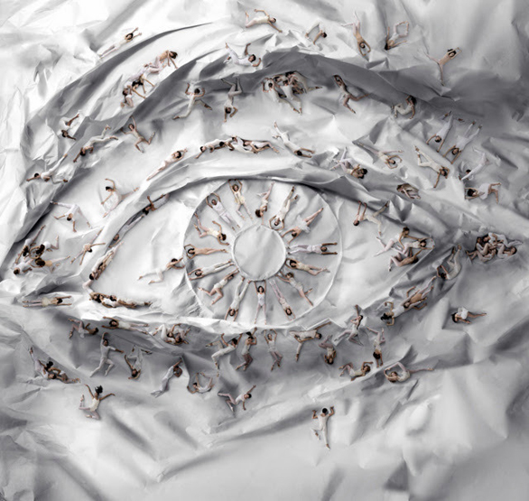 A look at JR's latest work—a mural of an eye, formed out of the bodies of the New York City Ballet's dancers.